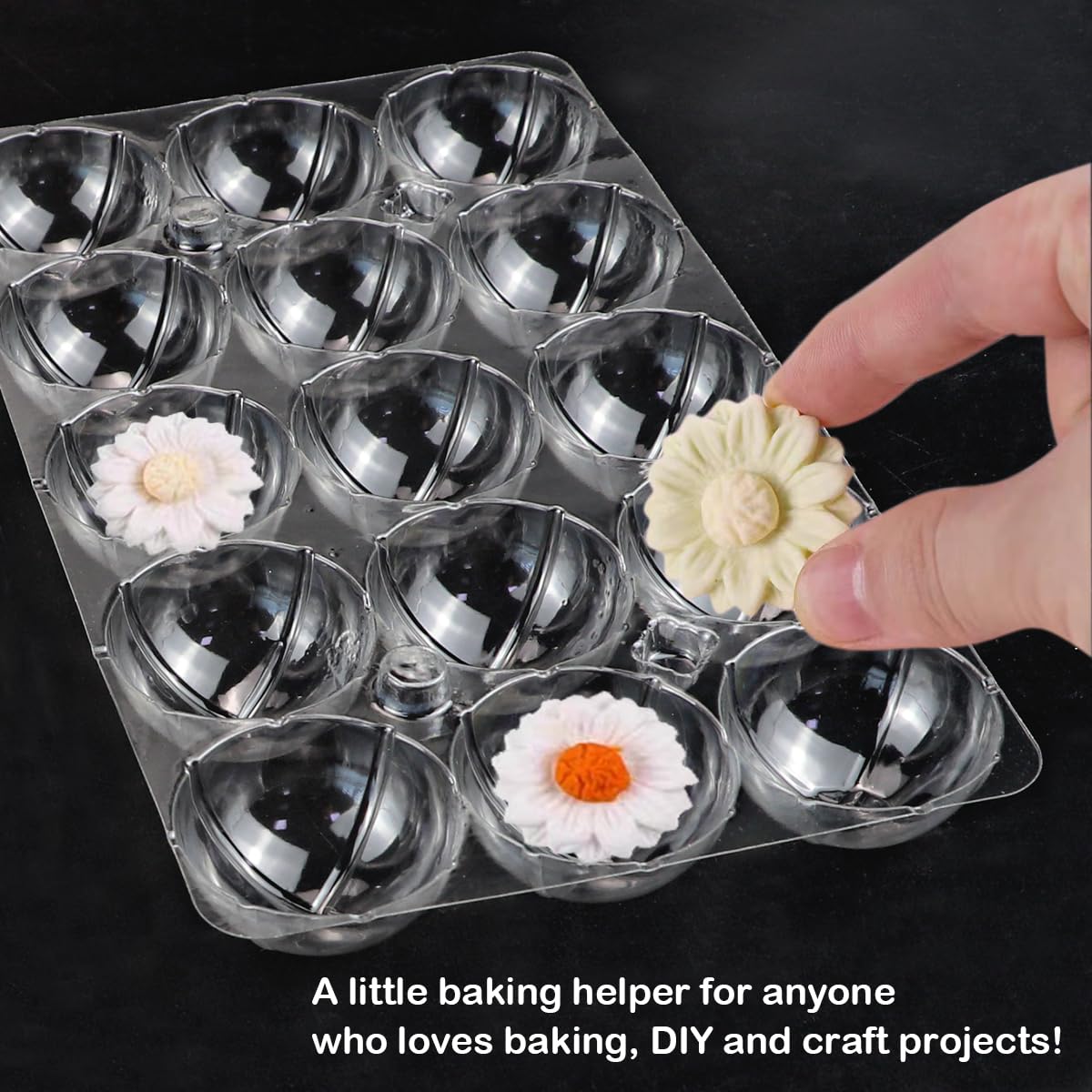 LNQ LUNIQI 4 Sets Sugar Flower Drying Mold Drying Fondant Shaping Trays Creative Fondant Molds Candy Cake Mold for DIY Sugarcraft, Gum, Paste Chocolate