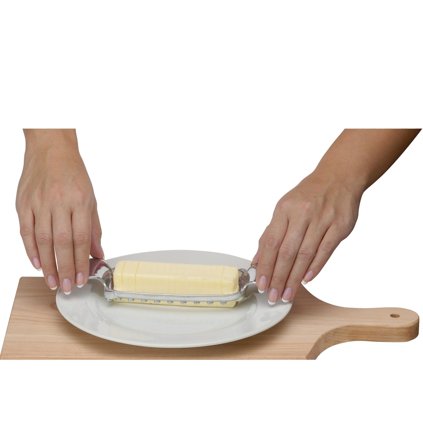 HIC Kitchen Butter Cutter, 18/8 Stainless Steel Wires, For East-Coast Quarter-Pound Sticks, Makes 18 Pats of Butter