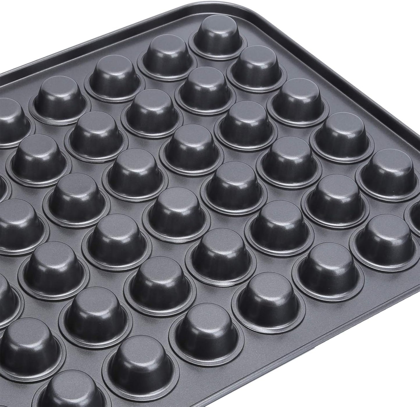 Fdit 48-Cup NonStick Mini Round Cupcake Pan, Bakeware Cooking Accessory for Beautiful Cakes