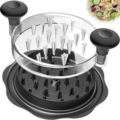 Ukeetap 10" Pro Chicken Shredder Tool - BPA-Free, Ergonomic Design & Anti-Slip Base, Black