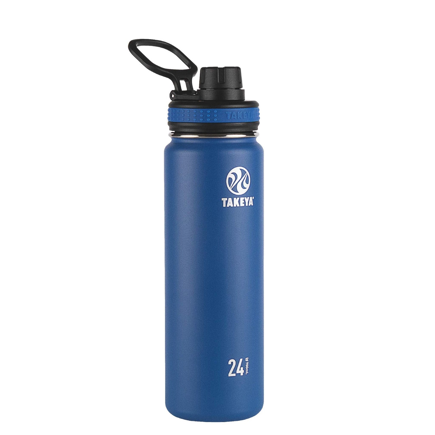Takeya Originals 24 oz Vacuum Insulated Stainless Steel Water Bottle - Leakproof & BPA-Free Spout Lid - Keeps Drinks Cold 24 Hrs/Hot 12 Hrs - Double-Wall Design - Ideal for Active Lifestyles, Navy