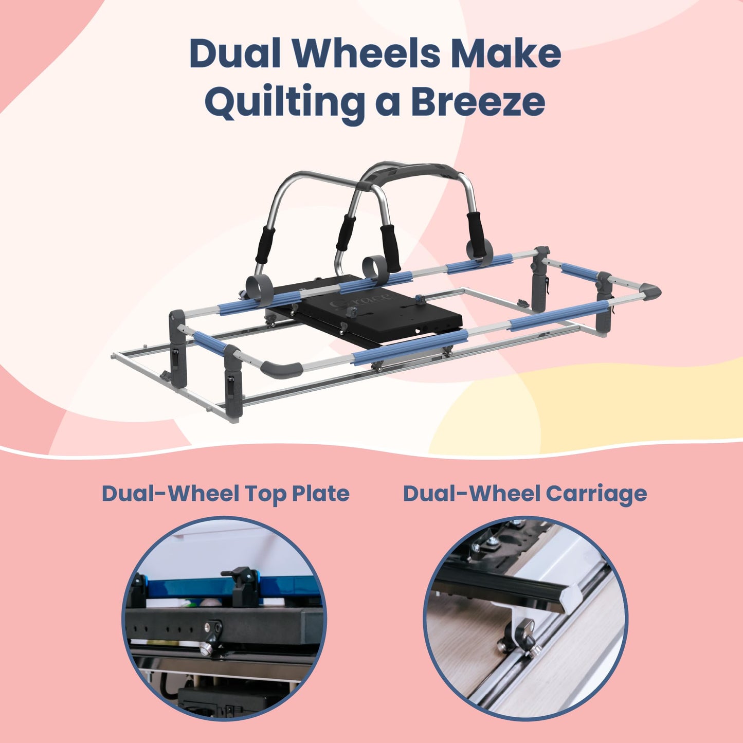 Cutie Breeze Table Top Hoop Quilting Frame | Beginner Frame for Domestic Machines | Portable Quilting Table, Hoop Frame, and Quilting Supplies