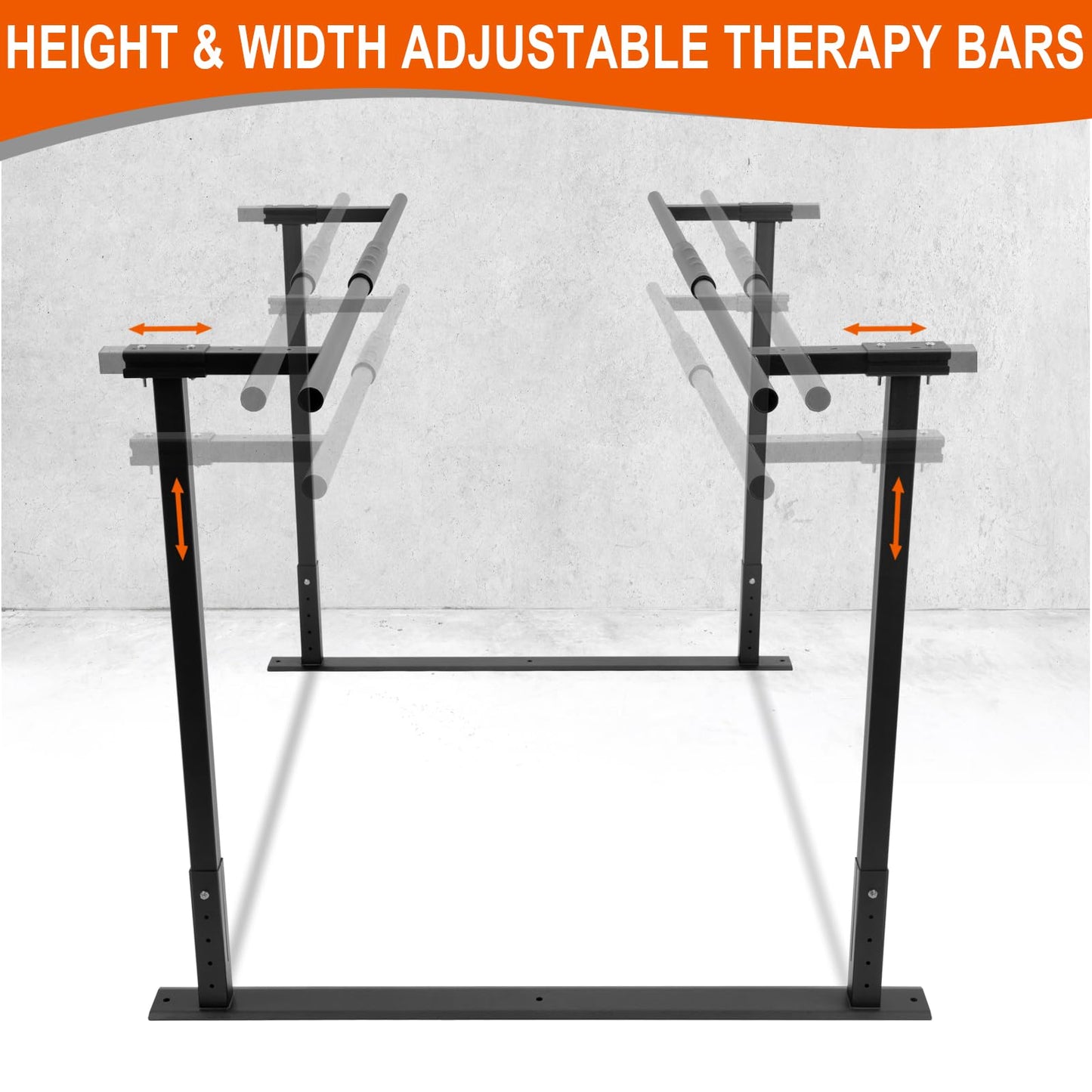 HomiShare Adjustable Physical Therapy Parallel Bars, 666Lbs Capacity Standing Assist Bar for Daily Mobility Support, Heavy-Duty Parallel Bar for Leg Training