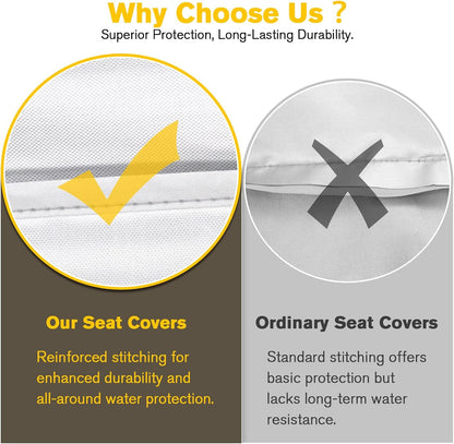 Fun Gift 420D Resistant(32.3'' 36.7'x 8.3')-Black Outdoor Folding Chair Covers, Oxford Cloth Zero Gravity Chair Covers