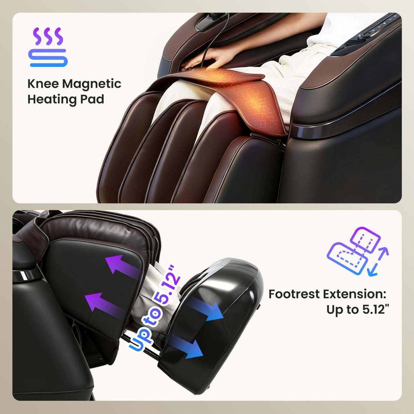 KTENTITO 4D Music Rhythm Massage Chair Full Body, 2026 Unique Sonic Resonance Zero Gravity SL-Track Shiatsu Recliner with Knee Heating Blanket AI Voice Bluetooth Foot Roller Body Scan Airbags G9 Black