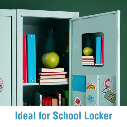 Shatterproof Magnetic Locker Mirror 7x9 Inch for School – Lightweight Acrylic Mirror with Rounded Corners, Strong Flexible Magnetic Backing for Metal Locker, Gym Locker, Refrigerator, Tool Box