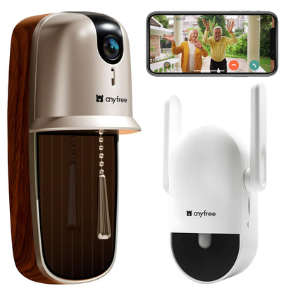 Doorbell Camera Wireless Video Doorbell with Chime, AI Motion Detection Doorbells with 2.4/ 5Ghz WiFi,Solar Assist Battery, HDR Night Vision,Long Distance 2-Way Talk, Local/AWS Cloud Storage