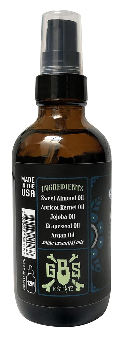 Grave Before Shave Leather/Cedar-wood scent Beard Oil 4 oz. BIG BOTTLE