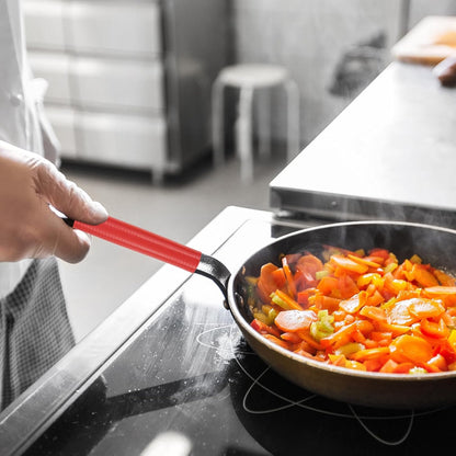 uxcell 2 Pcs Silicone Pan Handle Sleeve, Heat Resistant Cover Sleeve for Cast Iron Frying Pan Handle, Grey (S)