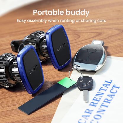 LISEN 2 Pack Magnet for Phone Car Mount Magnetic Phone Holder for Your Car Vent 6 Military Magnets Vent Cell Phone Holder Mount for Car Plate Fit All iPhone 16/15/14/13 Pro Max Plus Samsung S25