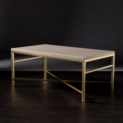 SEI Furniture - Orinda Faux Stone Cocktail Table - Travertine - Transitional Design, Finish - Ideal for Living Room, Family Room (CK3940)