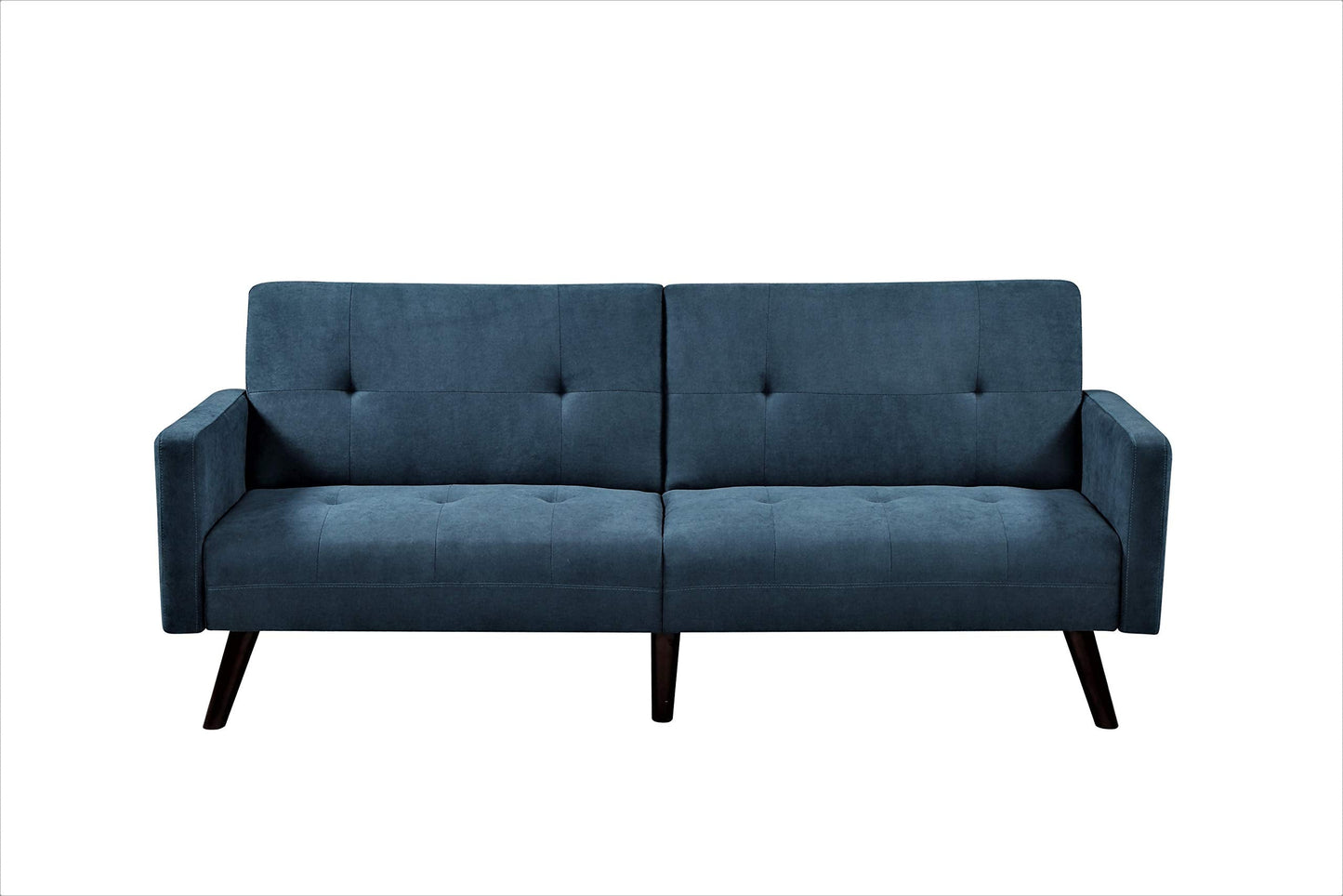 Container Furniture Direct Hasan Fabric Upholstered Living Room Tufted Sleeper Sofa, 79", Blue