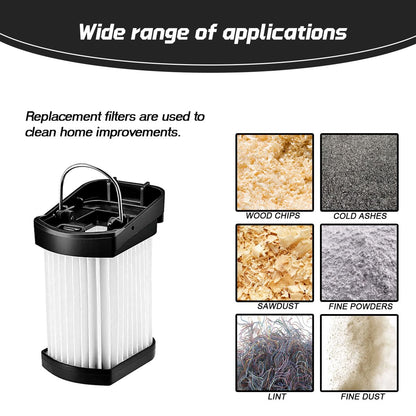 NKA 4-Pack HEPA Replacement Filters Compatible with Shark WANDVAC Power Pet WV401BL WV401PK WV403BR WV410BL WV410GN WV410PR, Compare to Part # XFFWV400, Includes Cleaning Brush