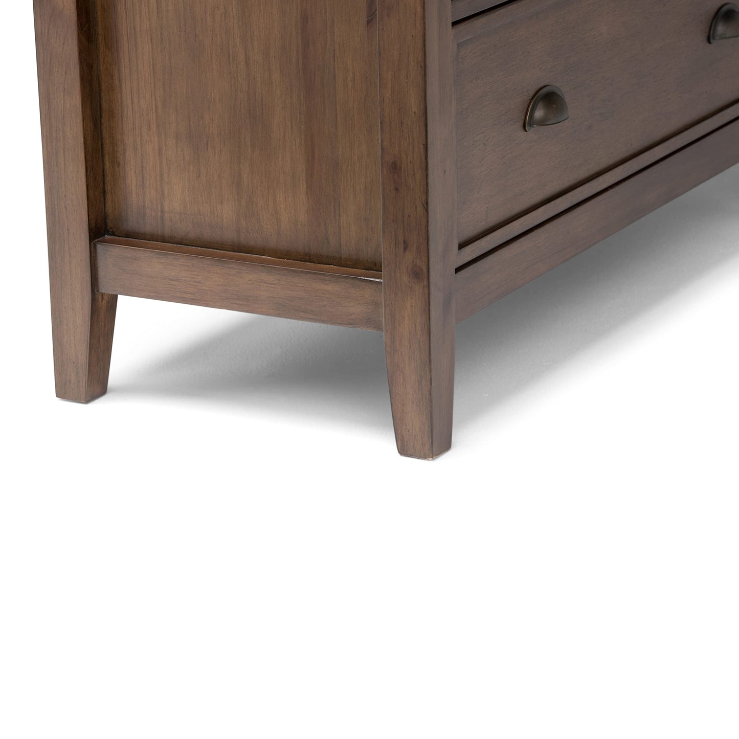 SIMPLIHOME Redmond Storage Cabinet - 39 inch Wide Solid Wood Medium Storage Cabinet in Rustic Natural Aged Brown, Transitional Accent Cabinet for Entryway with 4 Drawers and Cabinet Storage