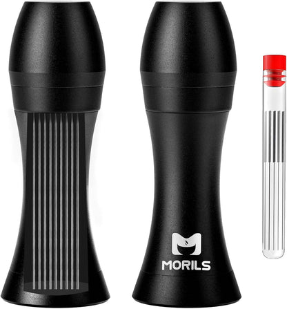 MORILS WDT Espresso Tool with 0.4mm 9 Thick Spring Needles & Extra 9 Needles, Metal Handle with Stand, Black