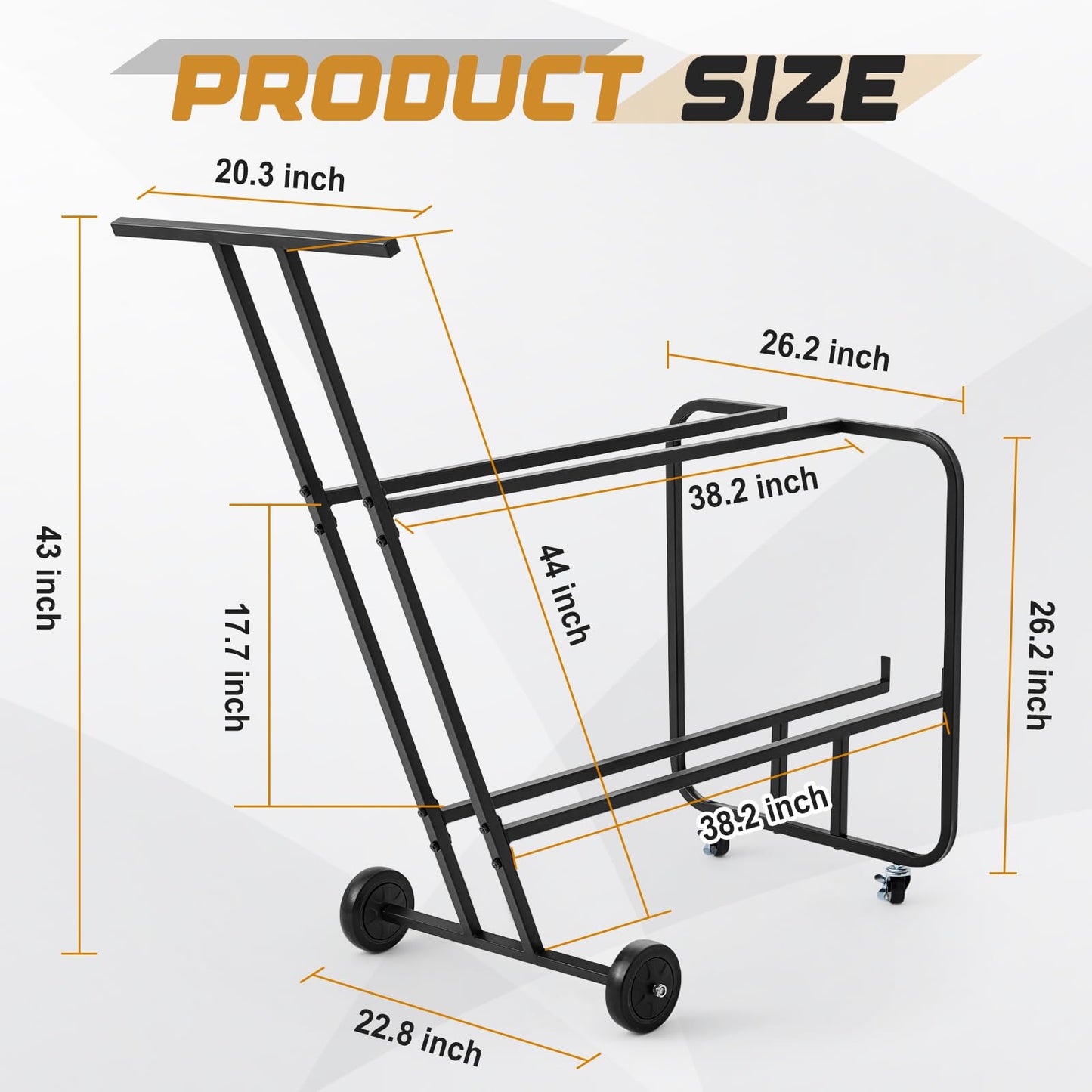 Music Stand Storage Cart for 12 Melody Music Stands Metal Portable