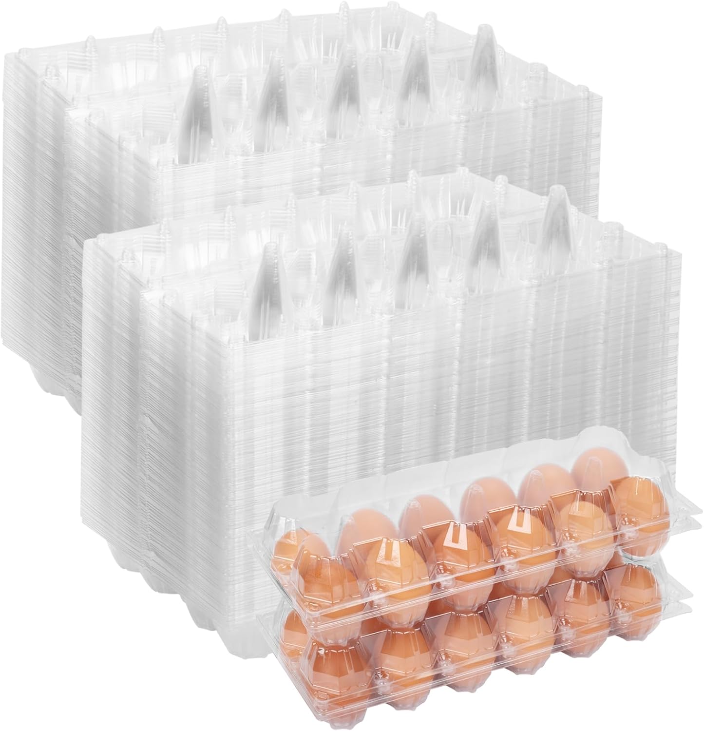 120 Pack 12 Count Dozen Commercial 2x6 Egg Cartons Cheap Bulk Egg Containers for Chicken Eggs, One Empty Egg Cartons