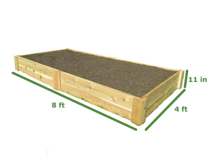 Infinite Cedar Premium Cedar Raised Garden Bed - 1" Thick Wood (4' x 8' x 11" H)
