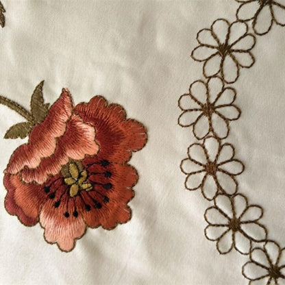 23"x47"Red USTIDE Embroidery Flower Table Runner Roses Design Table Overlays Durable Cut Work Table Cloths Table Cover