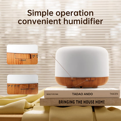 Yogin 500ml Essential Oil Diffuser with Remote Control,Timer & Auto-Off Safety, Smart Ultrasonic Aromatherapy Diffuser