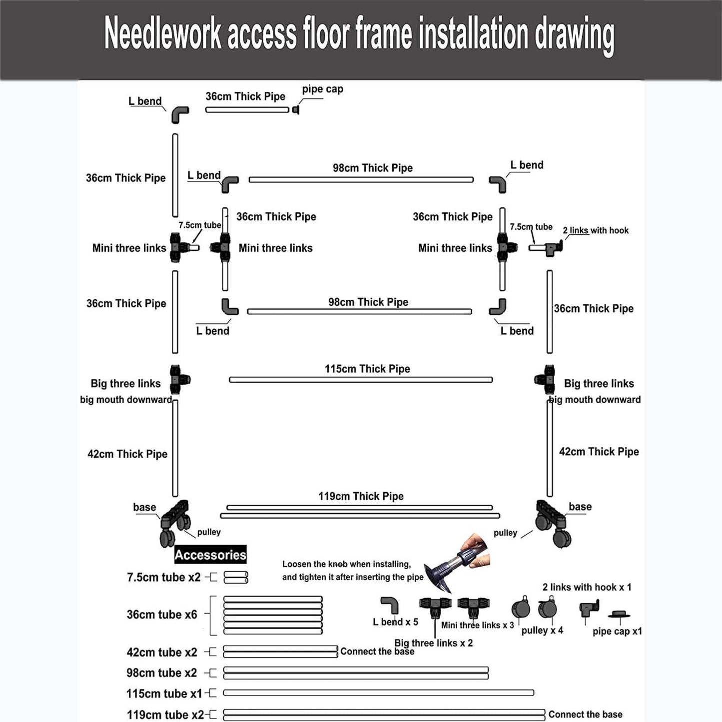 Adjustable Needlework Floor Frame for Art Craft Sewing - Standing Embroidery Lap Table and Cross Stitch Craft Stand, Ideal Holder for Crafting Enthusiasts.