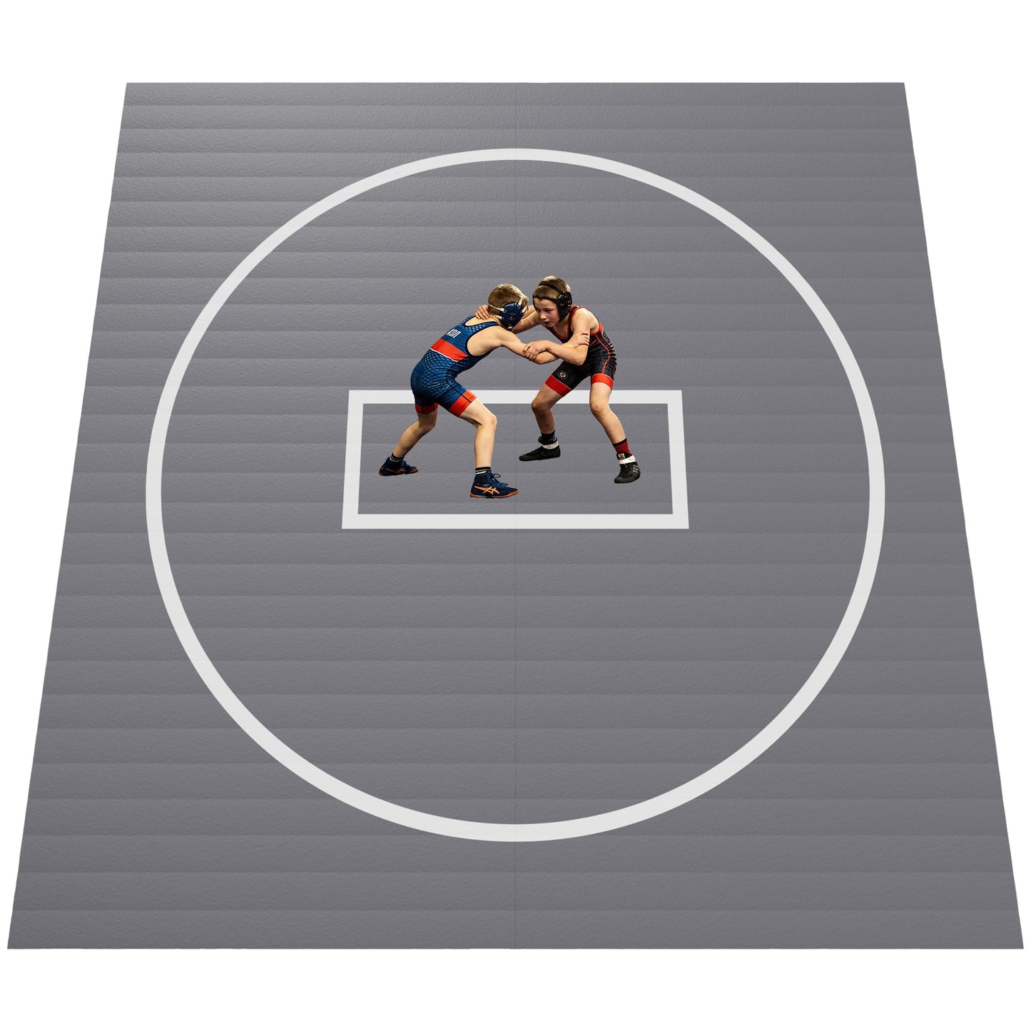GianToucan Wrestling Mat for Home, ８’x ８’x 1.25” Grappling Mat for Wrestling, MMA, BJJ, Jiu Jitsu, Judo, Gym, Roll-Up Wrestling Practice Mat for Kids & Adults，Easy to Clean Indoor/Outdoor, Gray