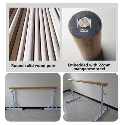 DUHTFCY Portable Dance Pole, Home Mobile Barre Equipment with Non-Slip Foot, Free Standing Adjustable Ballet Barre for Stretch,