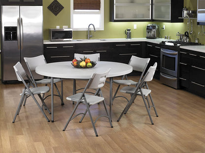Office Star Resin Folding Table for Banquets, Picnics, and Parties, 60 Inch, Round