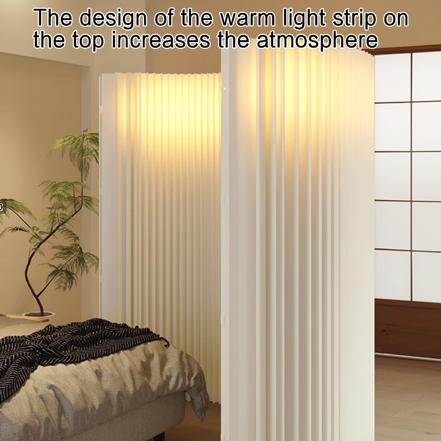 Portable Folding Room Divider - Lightweight Retractable Partition for Easy Room Separation, Ideal for Home, Office, and Events, Space-Saving Design