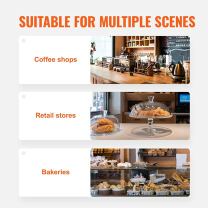 Bakery Display 5 Layer Acrylic Pastry Display Case with Back Doors and Removable Trays Countertop Bakery Display Case for Donuts Cookies Pastries Perfect for Commercial Use by Marketing Holders