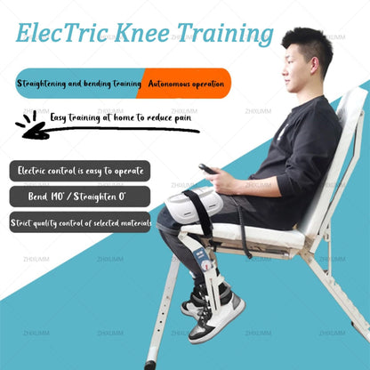 ZHIXUMM Electric Knee Rehabilitation Trainer, Adjustable Leg Stretcher Exerciser, Lower Limb CPM Machine with Remote Control, Adjustable 0-180°Flexion/Extension for Joint Stiffness BothLegs