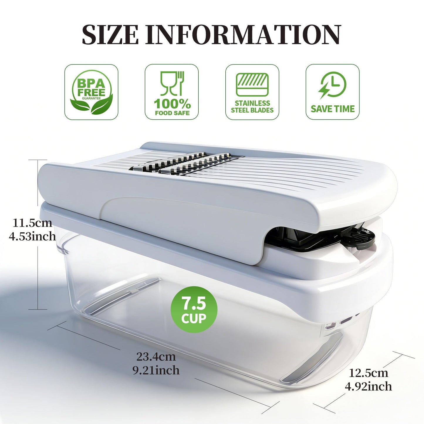 18-in-1 Vegetable Chopper Mandoline Slicer for Kitchen, Food Chopper with Container, Veggie Cutter, Onion Mincer Tomato Dicer, Fruit Slicer Spiralizer, Cheese Grater, Kitchen Gadgets House Essentials