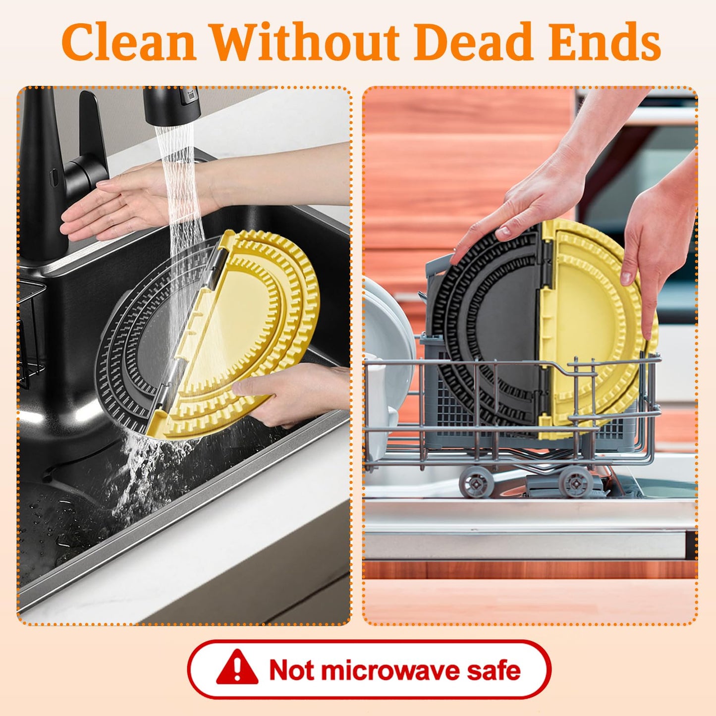 3-in-1 Tortilla Sealer - For 10, 8, 6 Inch Flour Tortillas,Detachable Tortilla Maker Press for Quesadilla, Empanada, Taco, Burrit | Mess-Free Meals in Seconds | BPA-Free, Dishwasher Safe