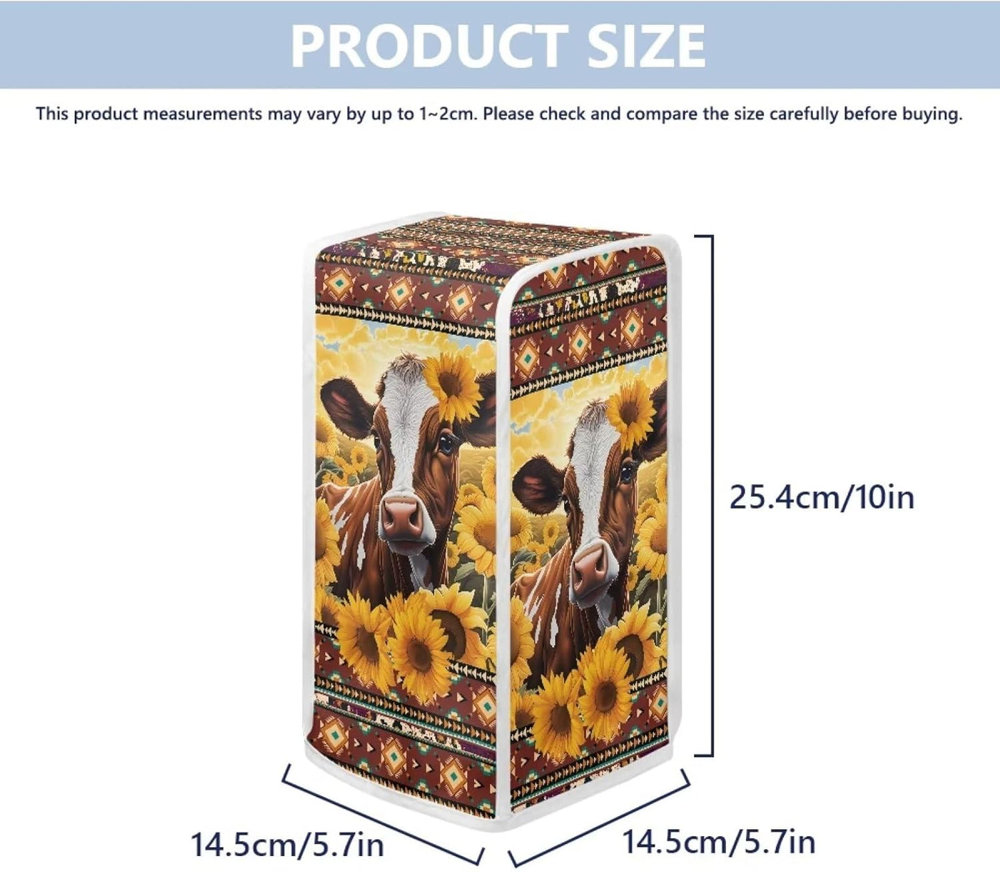 Electric Can Opener Cover, Kitchen Appliance Dust Protection, Machine Washable Can Covers - Aztec Sunflower