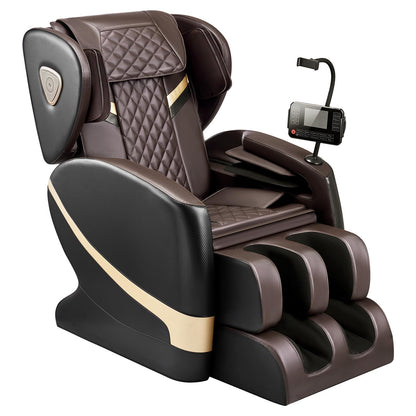 VEVOR Massage Chair, Zero Gravity Full Body Massage Chair with 10-Point Rollers, 5 Automatic Modes, 8 Airbags, Waist & Leg Heating, Bluetooth Speaker, Touchscreen Control, for Home and Office Use
