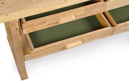 WEN 60-Inch Hardwood Workbench with Four Drawers and Onboard Vise (WB6020)