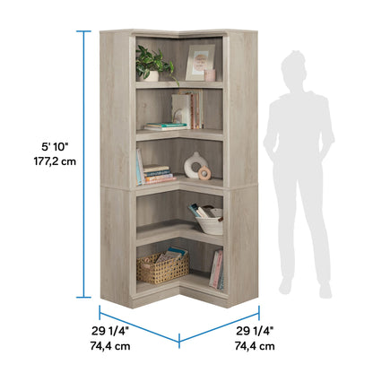 Sauder Miscellaneous Storage Bookcase, in a Chalked Chestnut Finish