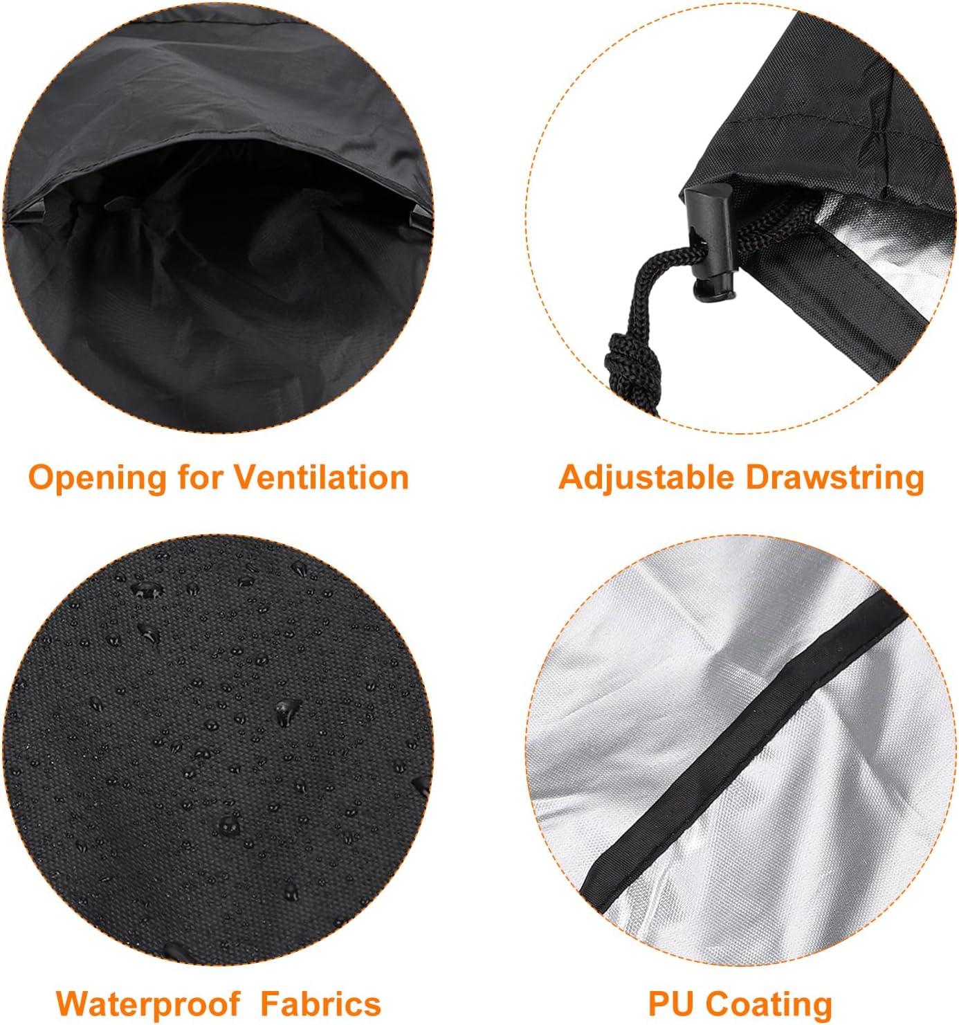 uxcell Air Conditioner Cover, 26"x26"x32" Outdoor Unit Square Vertical Protective Cover (Black)