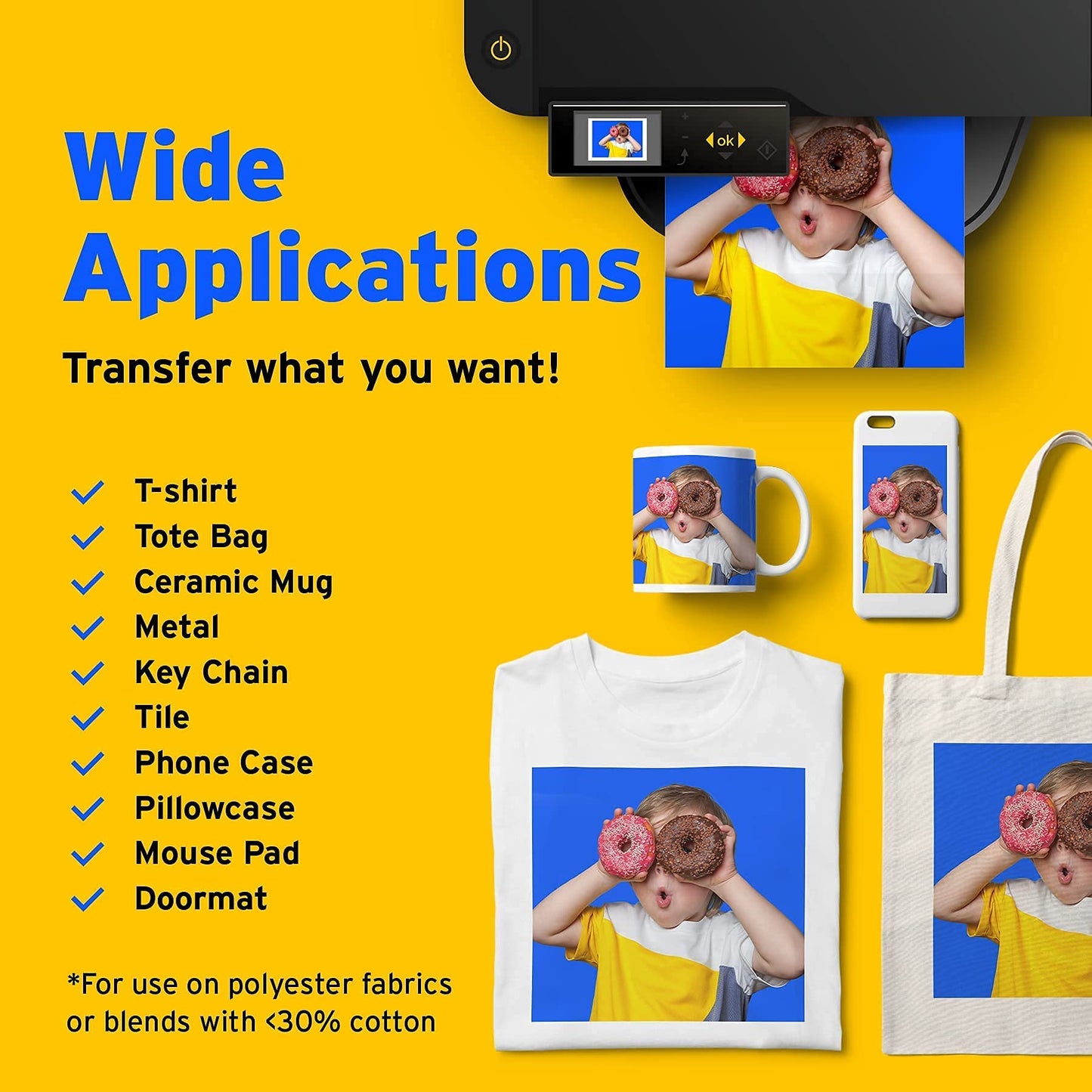 Printers Jack 400ML Sublimation Ink for Epson C88 C88+ WF7710 ET2720 ET4700 ET15000 ET2760 ET2750 WF7820 Inkjet Printers Heat Press Transfer on Mugs, Plates, Polyester Shirts, Phone Cases etc