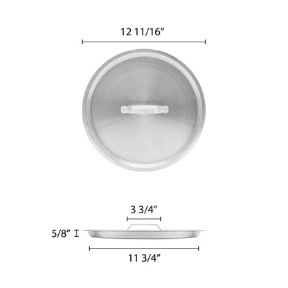 Thunder Group Aluminum Stock Pot Lid, 20 Quart, Silver