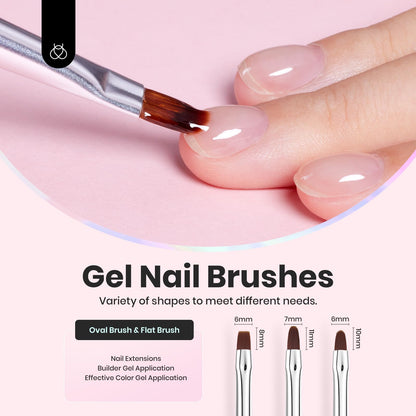Beetles Nail Art Brushes 8pcs – Crystal Nail Art Tools 5pcs Double-headed Nails Dotting Tool, 3pcs Striping Liner Brushes for Nails with Pearls Bowknot Stickers, DIY Home Salon Manicure Design Tools