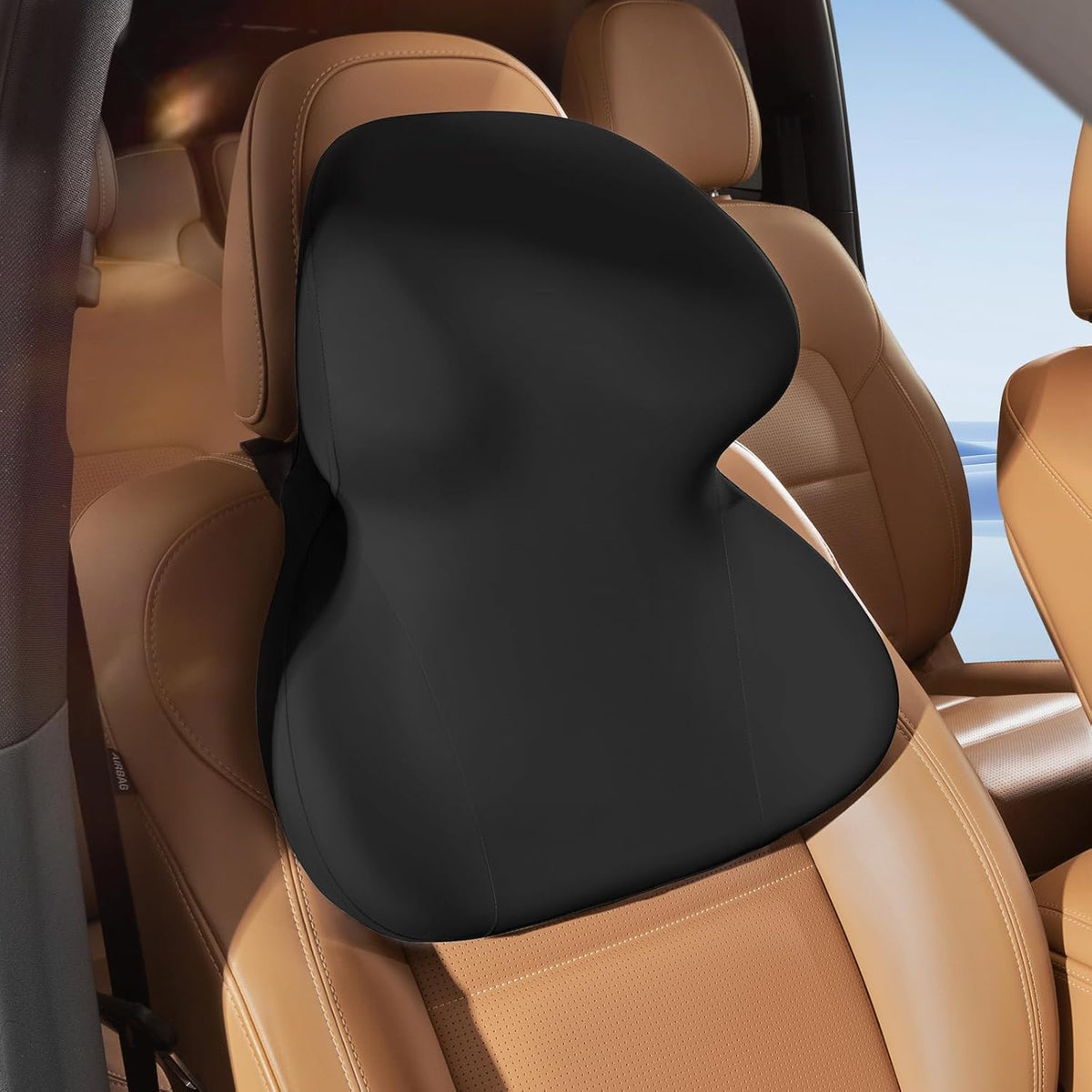1 Pack) BEBAS Car Headrest Pillow, Ergonomic Neck Pillow with Memory Foam, Enlarged Surface for Head Neck Shoulder