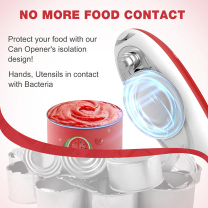Electric Can Opener, Food Safe Automatic Can Opener with Smooth Edge, Open Your Cans with A Simple Press of Button, Can Opener Electric Kitchen Gifts for Seniors and Arthritis