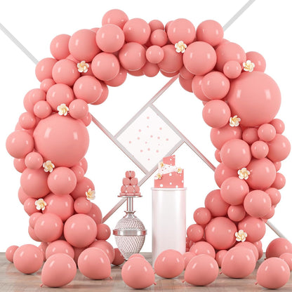 Voircoloria Retro Pink Balloons - 90-Pack Balloon Garland Arch Kit | Various Sizes for Parties & Celebrations