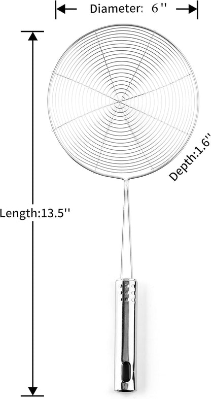 Versatile Stainless Steel Spider Strainer/Skimmer/Ladle - Chirano Kitchen Gadgets Wire Strainer Pasta Strainer Spoon (6
