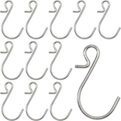 Millennial Essentials 35pcs Small S Hooks, Metal S Shaped Wire Hook Hangers for DIY Crafts, Jewelry, Key Chains