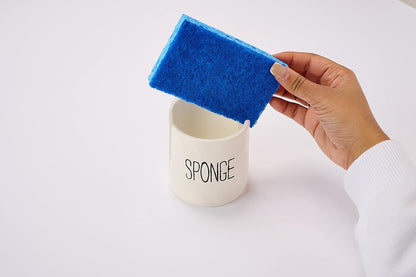 Off White Ceramic Sponge Holder Caddy - Stylish Kitchen Storage