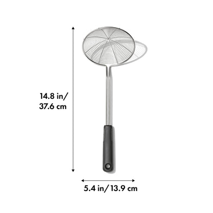 OXO Good Grips Stainless Steel Spider Scoop & Strain Skimmer,Black