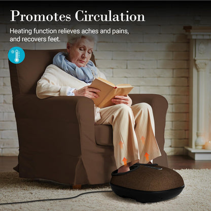 Foot Massager FSA Eligible HSA, Feet Massager with Heat for Plantar Fasciitis Relief, 5 Levels Compression & Vibration Massage for Neuropathy, Christmas Gifts for Women Men, Fits Up to 13"