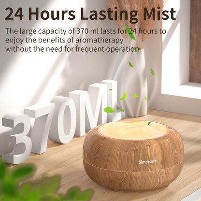 Essential Oil Diffuser, Quiet Humidifier for Bedroom, Timer and Auto-Off, 7 LED Colors Ultrasonic Aromatherapy Mist Diffusers for Large Room Office (Milky White)